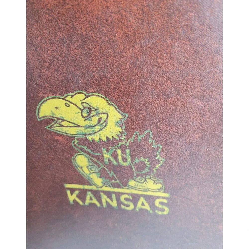 Vintage Trussell Burgundy KU University of Kansas Jayhawks College 3-Ring Binder